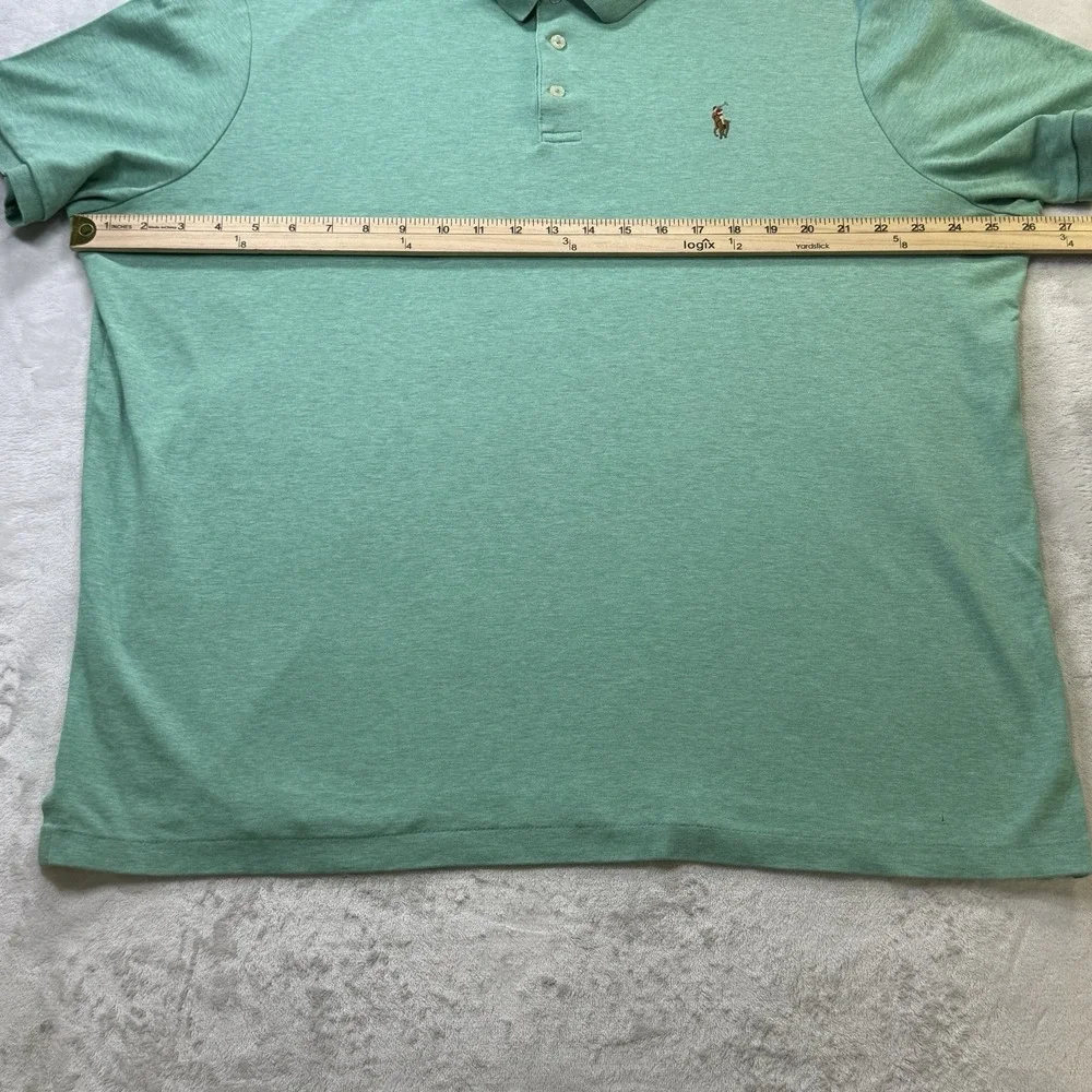 Polo Ralph Lauren Classic Fit Polo Shirt XL Green Heather Big Pony Golf Cotton
